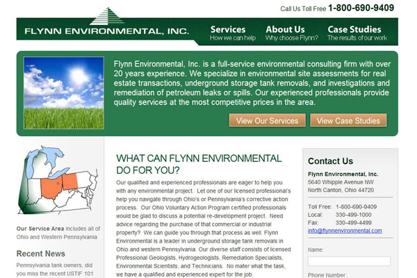 Flynn Environmental, Inc. Website Design