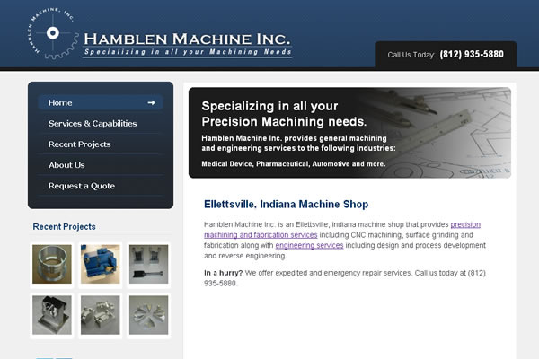 Hamblen Machine, Inc. Website Design